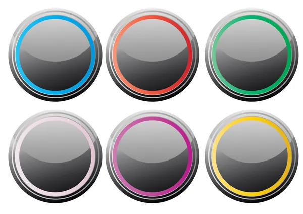 Siyah bakışta butonlar — Stok Vektör