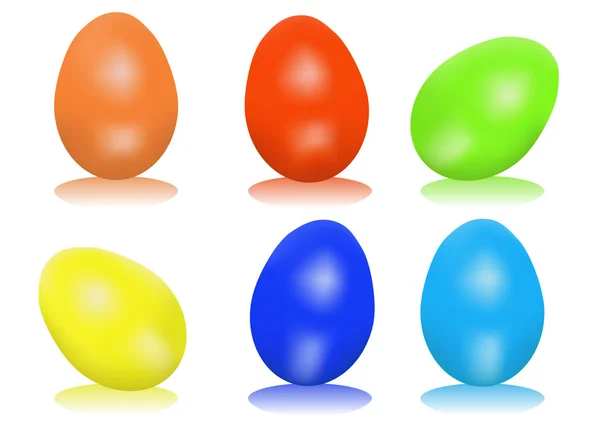 Коллекция красочных пасхальных яиц — стоковый вектор