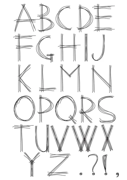 Алфавит рисунка — стоковый вектор