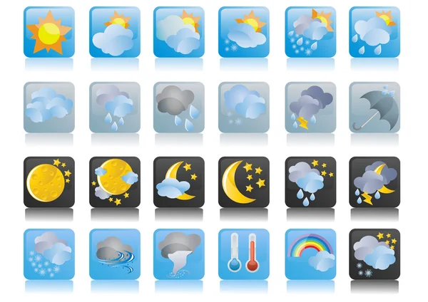 Collection d'icônes météo — Image vectorielle