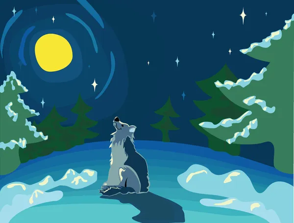 オオカミの木 — ストックベクタ