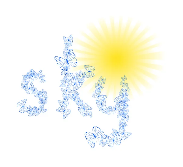 Solen och himlen — Stock vektor