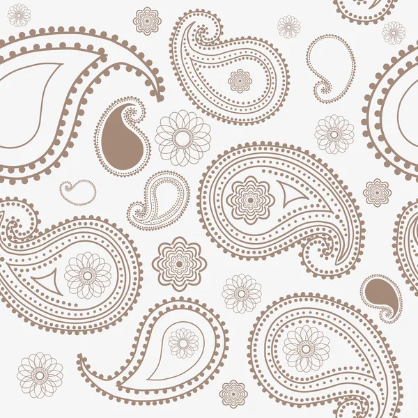 Eastern pattern in brown and white — Stock Vector