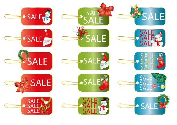 Christmas tags — Stock Vector