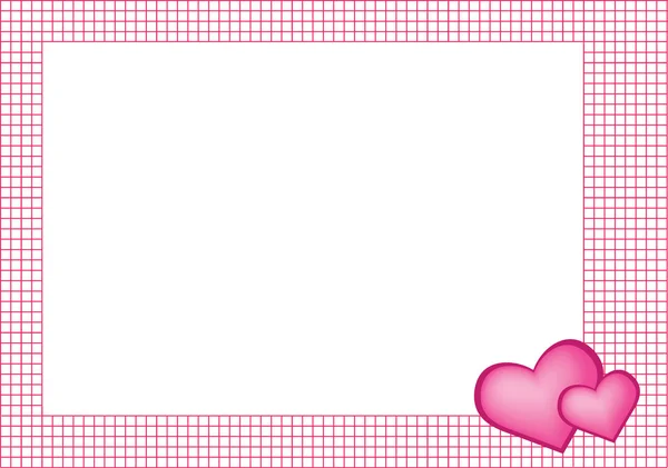 Frame with hearts, vector illustration — Stock Vector