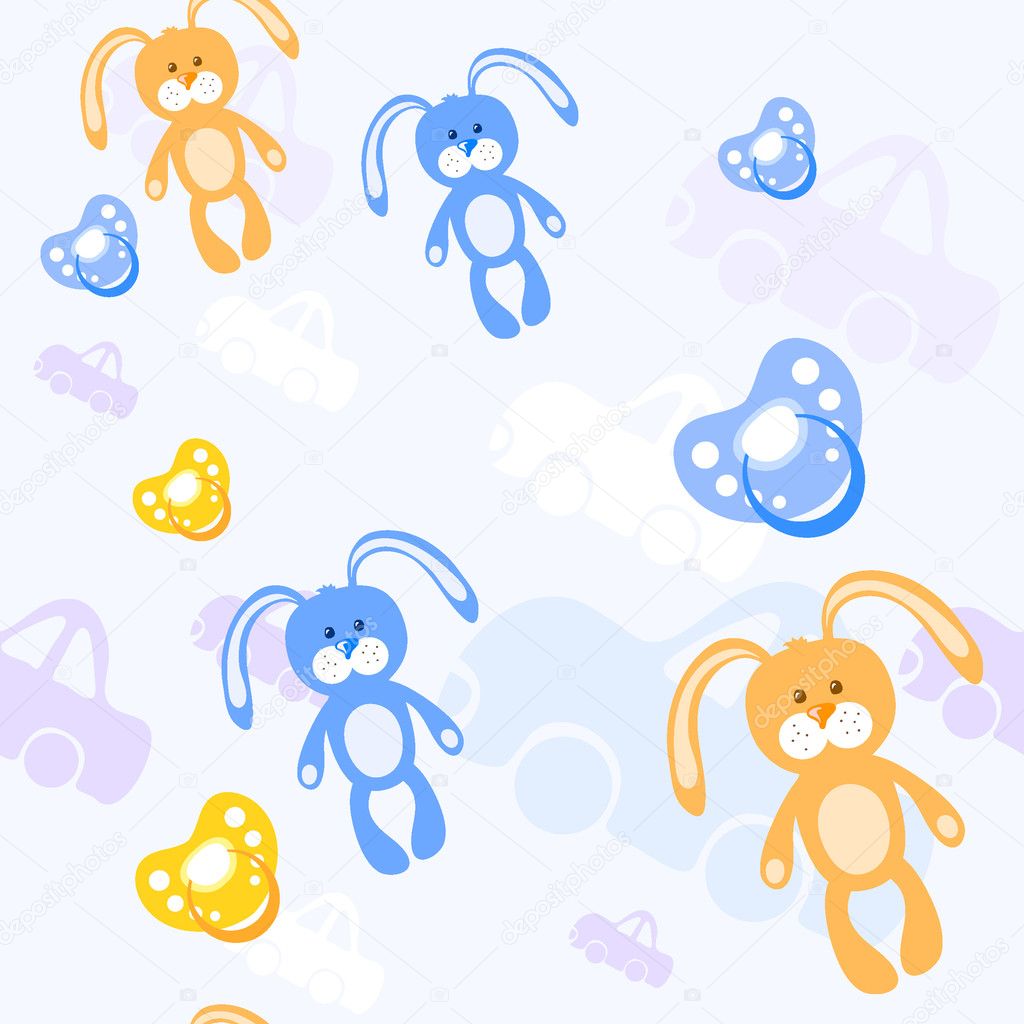 Color baby pattern, vector illustration