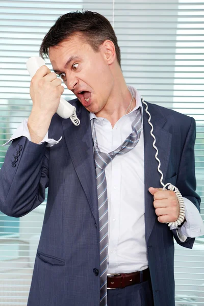 Tired from calls — Stock Photo, Image