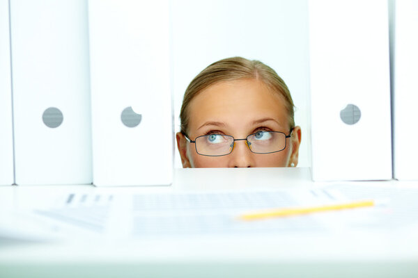 Female in eyeglasses