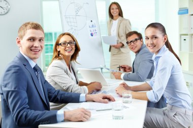 Business team portrait clipart