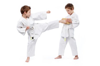 Karate kids clipart