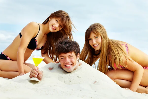 Party on sand — Stock Photo, Image
