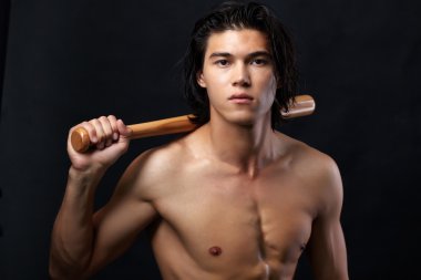 Male baseballer clipart