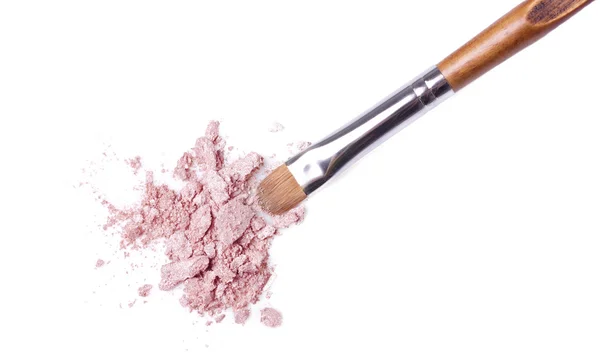 Makeup brush and eyeshadow — Stock Photo, Image