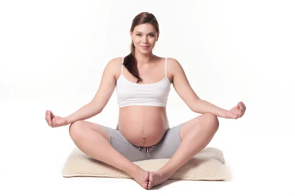Фитнесс для беременных — стоковое фото