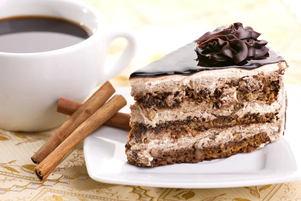 Kávé és sütemény — Stock Fotó