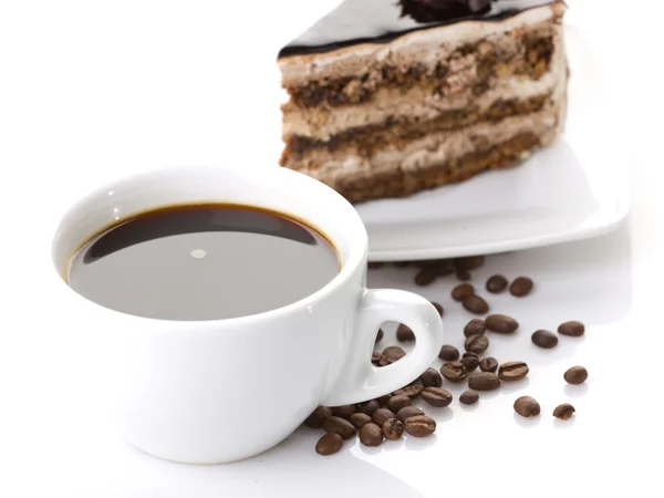 Торт и кофе — стоковое фото
