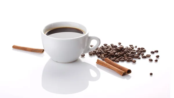 Kaffee und Zimt — Stockfoto
