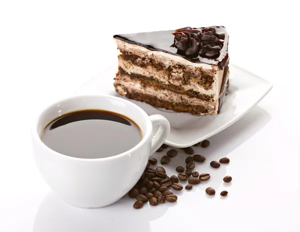 Cafea și tort — Fotografie, imagine de stoc