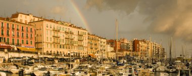 Port of Nice after the storm clipart