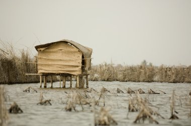 Stilt hut clipart