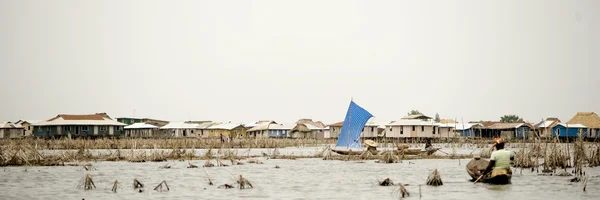 Stilt village de Ganvie au Bénin — Photo
