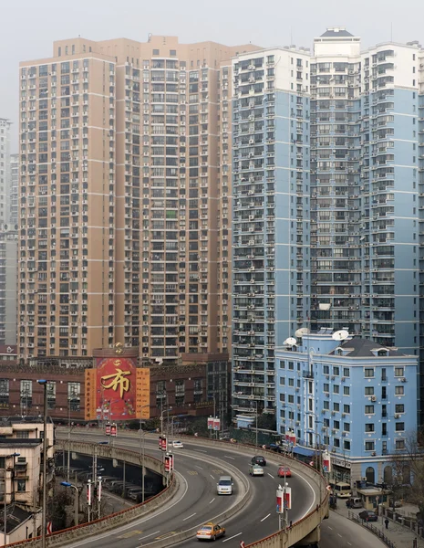 Autostrada urbana a Shanghai — Foto Stock