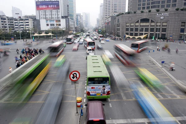 Verkeer in shanghai — Stockfoto