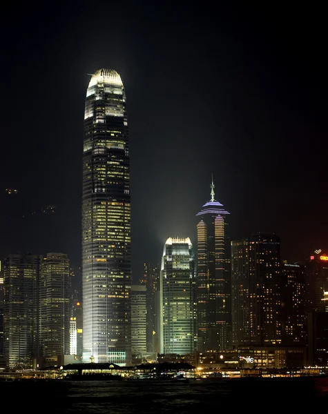 Hong Kong nocą — Zdjęcie stockowe
