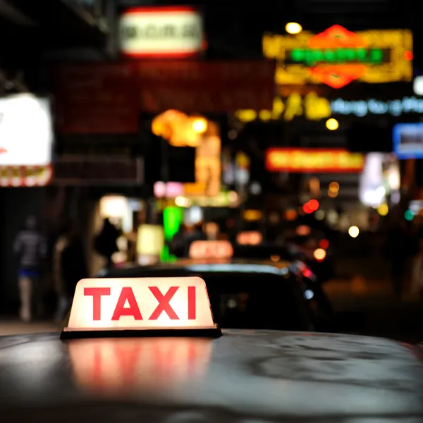 Sinal de táxi — Fotografia de Stock