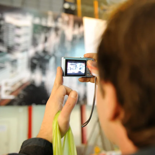 stock image Tourist taking a picture