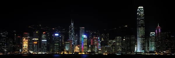 Гонконг вночі — стокове фото