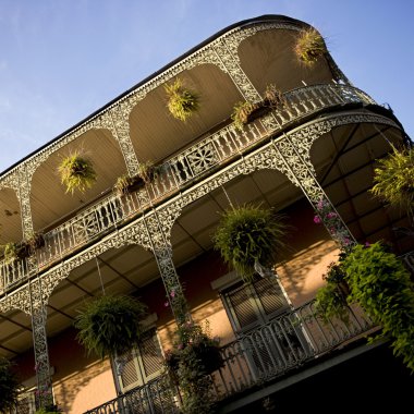 Low angle view of house in New Orleans, Louisiana clipart