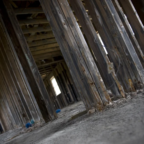 Dentro casa distrutta dopo l'uragano Katrina, New Orleans, Louisiana — Foto Stock