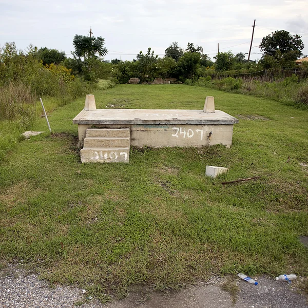 Fundación de la casa después del huracán Katrina, Nueva Orleans, Luisiana —  Fotos de Stock