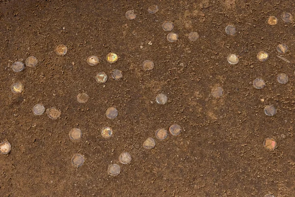 Tampas de refrigerante descartadas no chão, Tanzânia, África — Fotografia de Stock