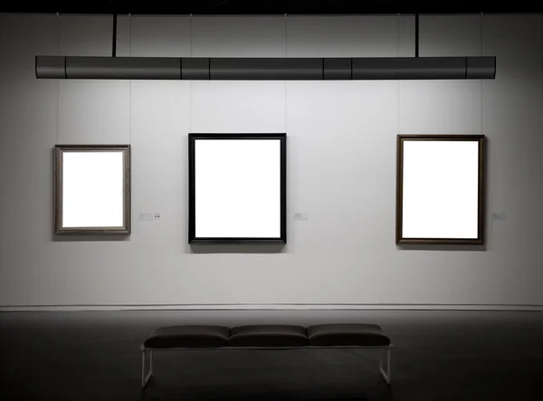 Empty frames in a museum — Stock Photo, Image