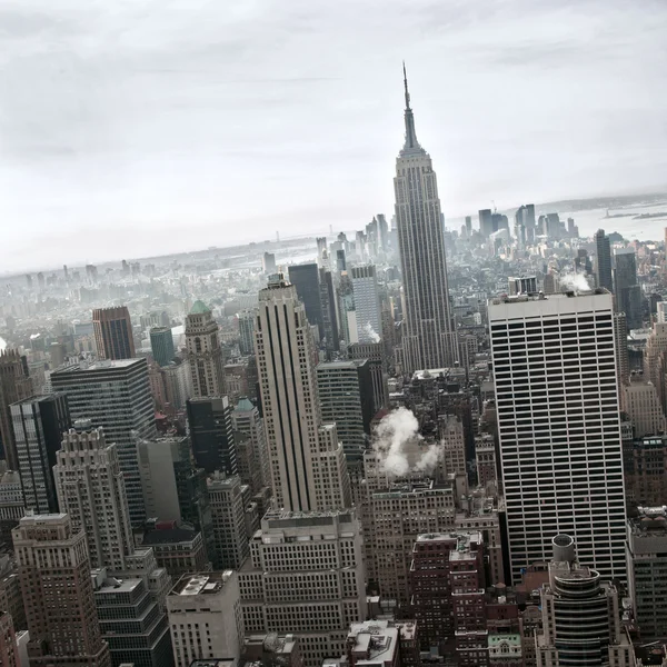 Вид на Нью-Йорк из Рокфеллер-центра, Нью-Йорк, США — стоковое фото