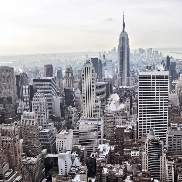 Vista del horizonte de la ciudad de Nueva York desde Rockefeller Center, Nueva York, Estados Unidos — Foto de Stock