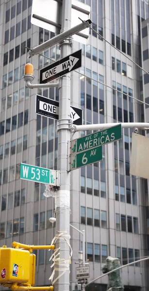 Sinais de rua em New York City, New York, USA — Fotografia de Stock