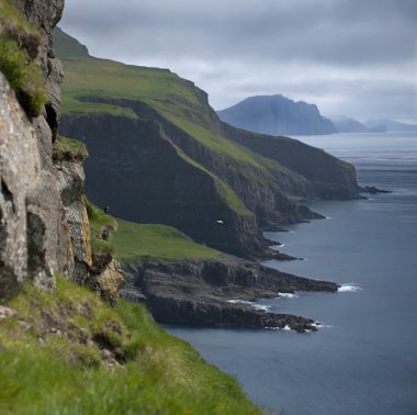 mykines, faroe Adaları manzaralı görünüm