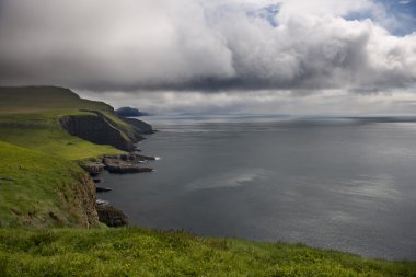 mykines, faroe Adaları manzaralı görünüm