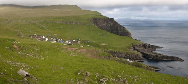 Vila da Ilha Mykines, Ilhas Faroé — Fotografia de Stock