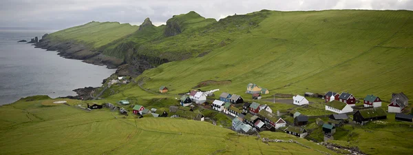 Vila da Ilha Mykines, Ilhas Faroé — Fotografia de Stock