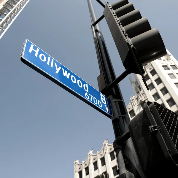 Hollywood boulevard tecken, Kalifornien, usa — Stockfoto