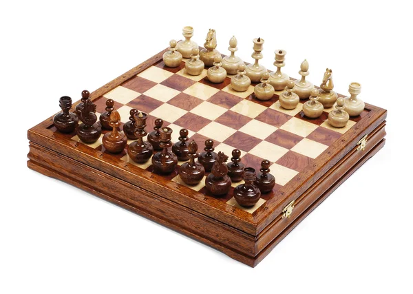 Figuras de ajedrez en el tablero — Foto de Stock
