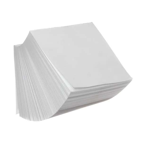 stock image Block of white note pad isolated on white