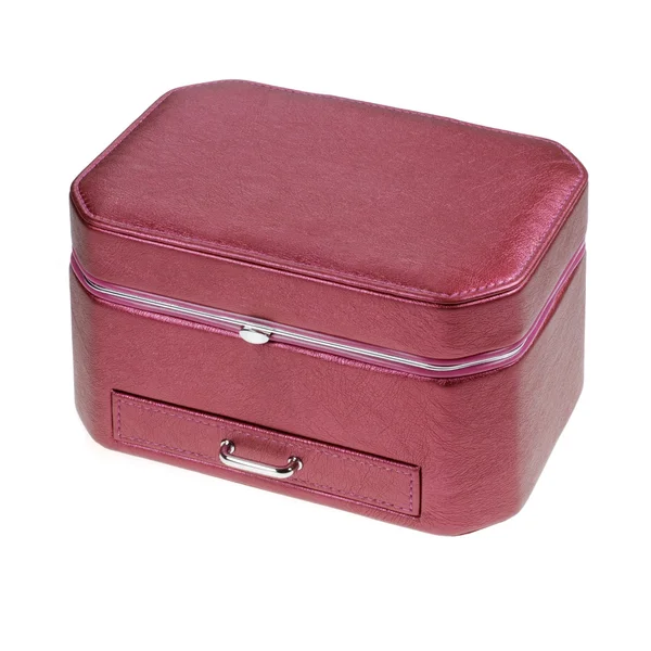 Caixa rosa para jóias e bugigangas — Fotografia de Stock