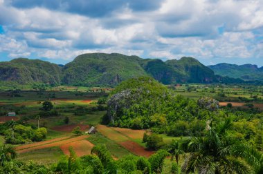 Mountain landscape of tobacco valley clipart