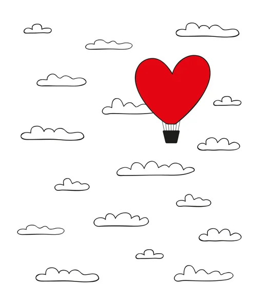 Balloon heart — Stock Vector