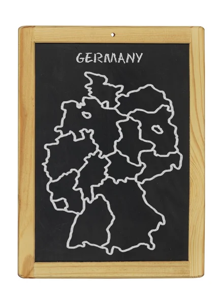 Mapa de alemanha em um quadro-negro — Fotografia de Stock